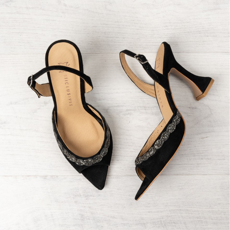   Sandale - Boem - Black & Sparkle - 8cm